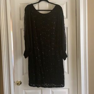 Black Cocktail Dress Sz 16